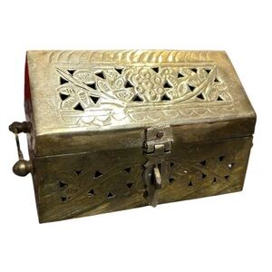 Vintage Brass Cricket Box
